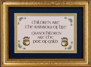 Children Are The Rainbow Of Life - 5x7 Blessing - Gold Landscape