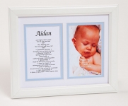 8x10 Baby Photo First Name Meaning Framed (Boy)
