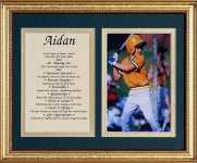 8x10 First Name Meaning (Double Matte/Gold Frame)