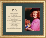 8x10 First Name Meaning Photo (Gold Frame)