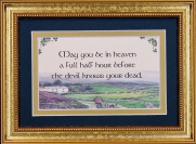 May You Be In Heaven A full Half Hour - 5x7 Blessing - Gold Landscape