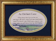 Old Irish Curse - 5x7 Blessing - Oval Gold Frame