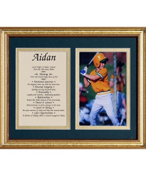 8x10 First Name Meaning (Double Matte/Gold Frame)