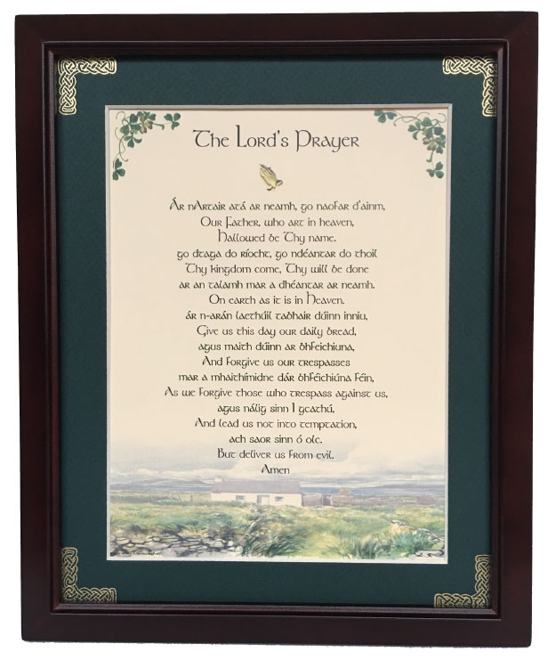 The Lord's Prayer In English and Gaelic - 8x10 Nepal