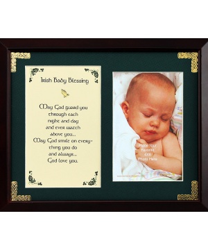 Irish Baby Blessing - May God Guard You - 8x10 Photo Blessing