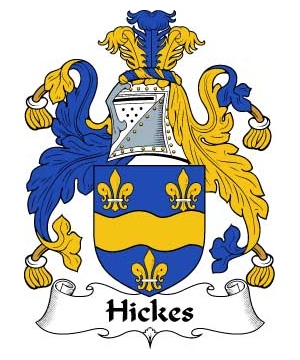 British/H/Hickes-Crest-Coat-of-Arms