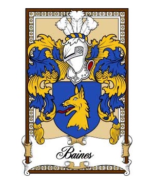 Scottish-Bookplates/B/Baines-Crest-Coat-of-Arms