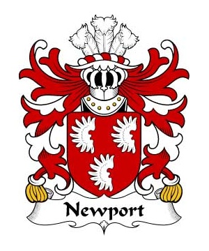 Welsh/N/Newport-(Quartered-by-Lloyd-of-Foxall)-Crest-Coat-of-Arms