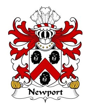 Welsh/N/Newport-(Sir-Richard-Shropshire-Knighted-1560)-Crest-Coat-of-Arms