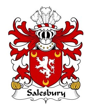 Welsh/S/Salesbury-(of-Lleweni-Denbighshire)-Crest-Coat-of-Arms