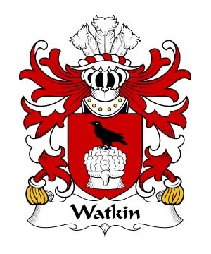 Welsh/W/Watkin-(AP-JOHN-HIR-of-Breconshire)-Crest-Coat-of-Arms