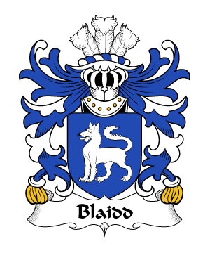 Blaidd (Y Blaidd Rhudd o'r Gest) Crest-Coat of Arms