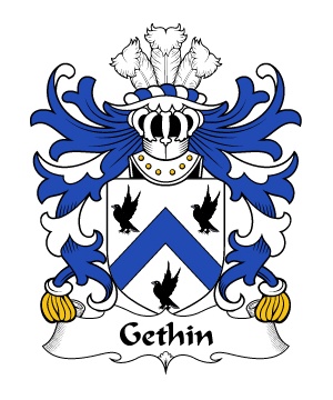 Gethin (a soldier in Normandy in 1430s) Crest-Coat of Arms