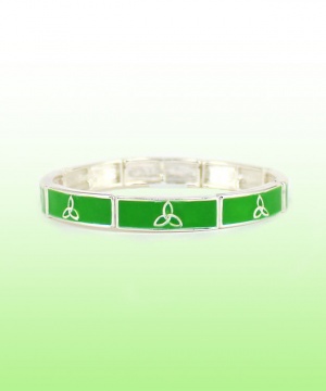 yb0584-green-enamel-trinity-stretch-bracelet